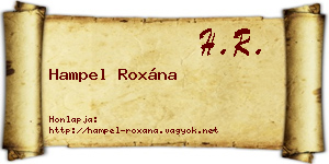 Hampel Roxána névjegykártya